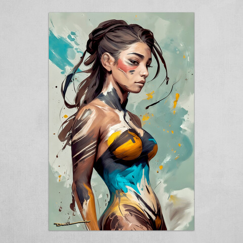 ArtStation - Black and Gold - Abstract body art 6