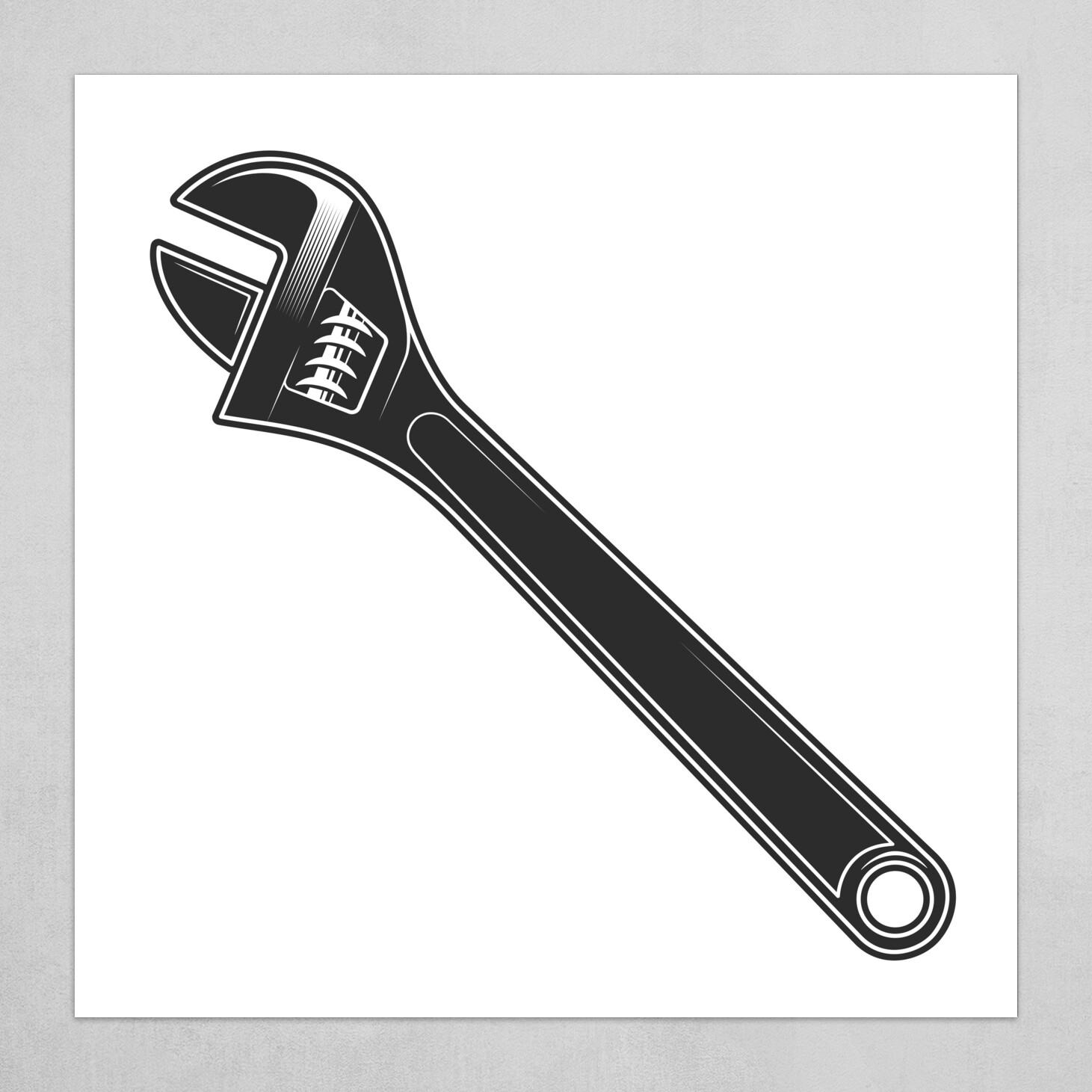 wrench clip art black and white