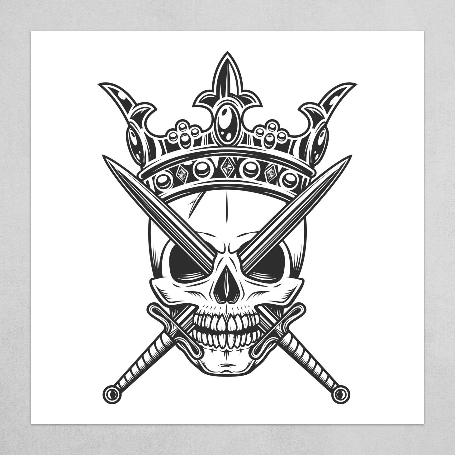 king crown symbol tattoo
