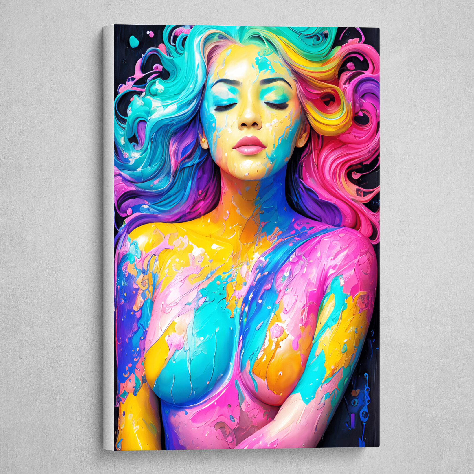 Hyper Rainbow - Colorful Abstract body art 7