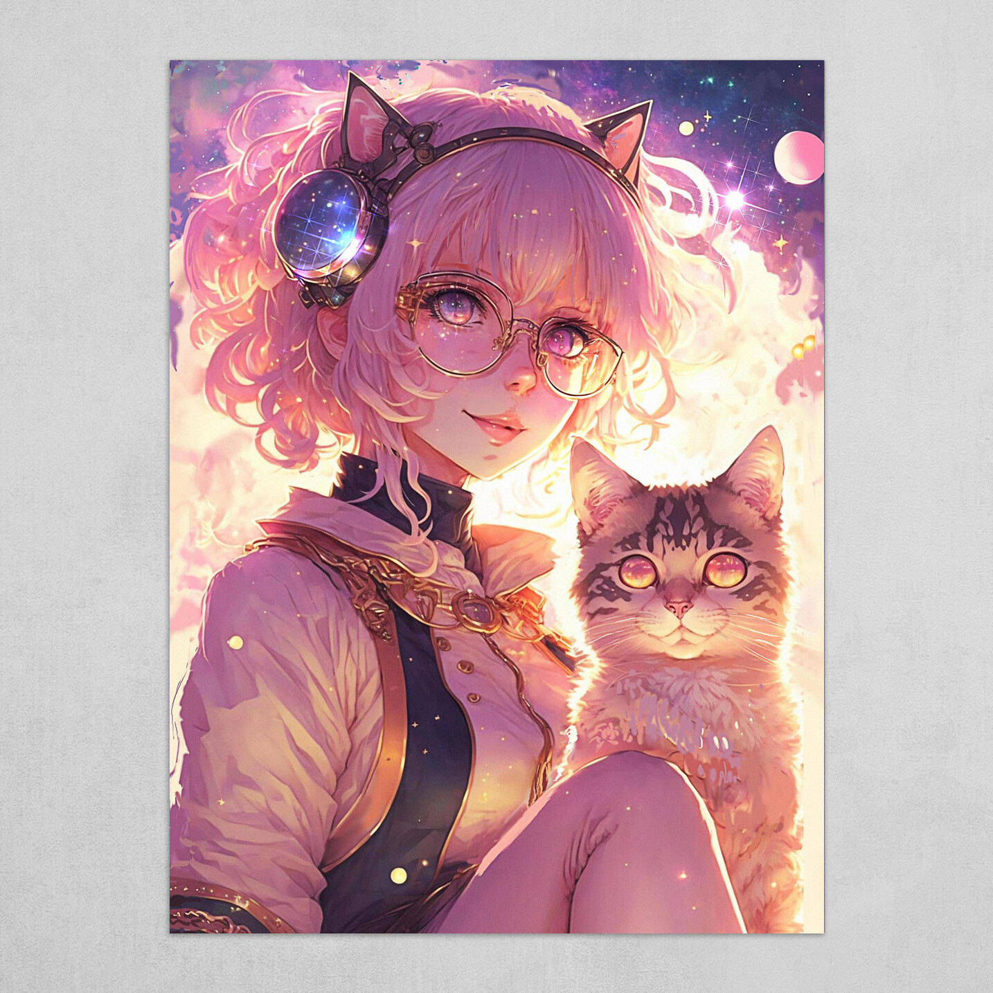 Anime Cat Girl Nekomimi Art Anime Girl HD Poster 300 GSM Quality 1218  Inch Size Paper Print  Animation  Cartoons posters in India  Buy art  film design movie music nature