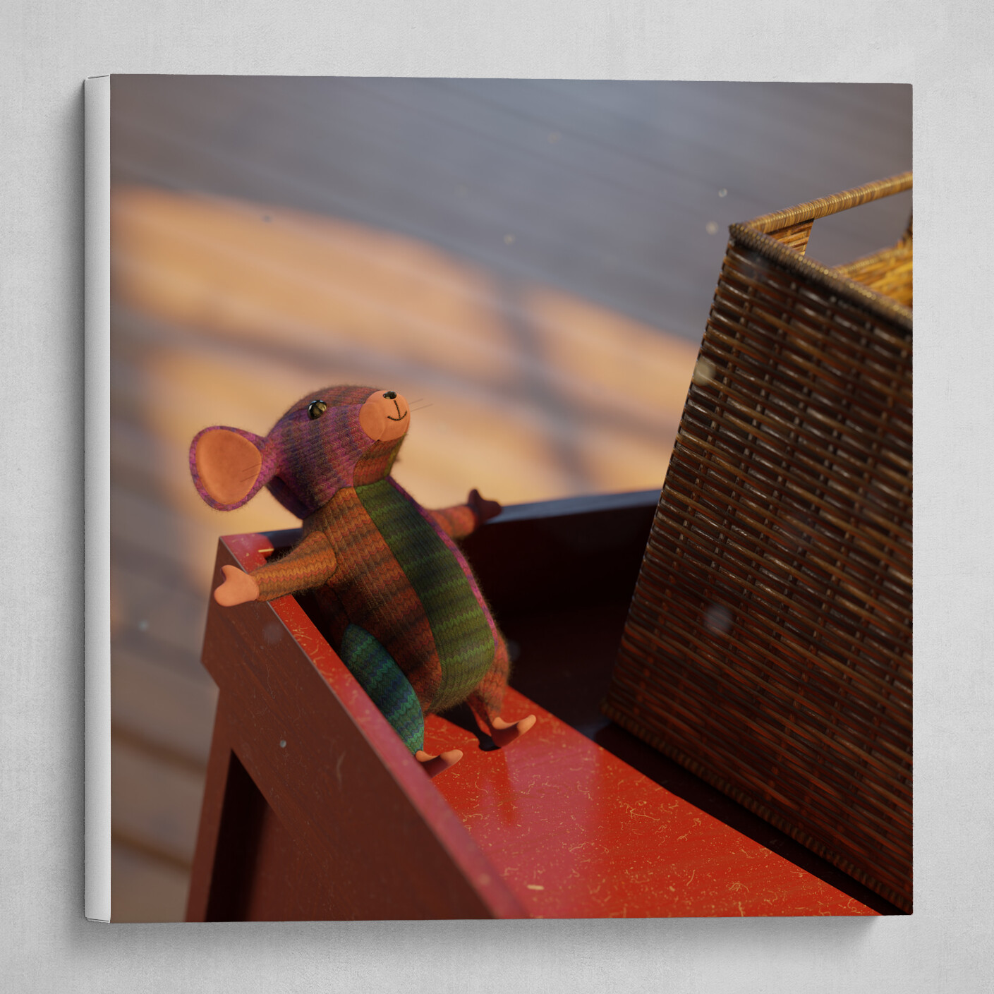 Patchwork mouse in the attic