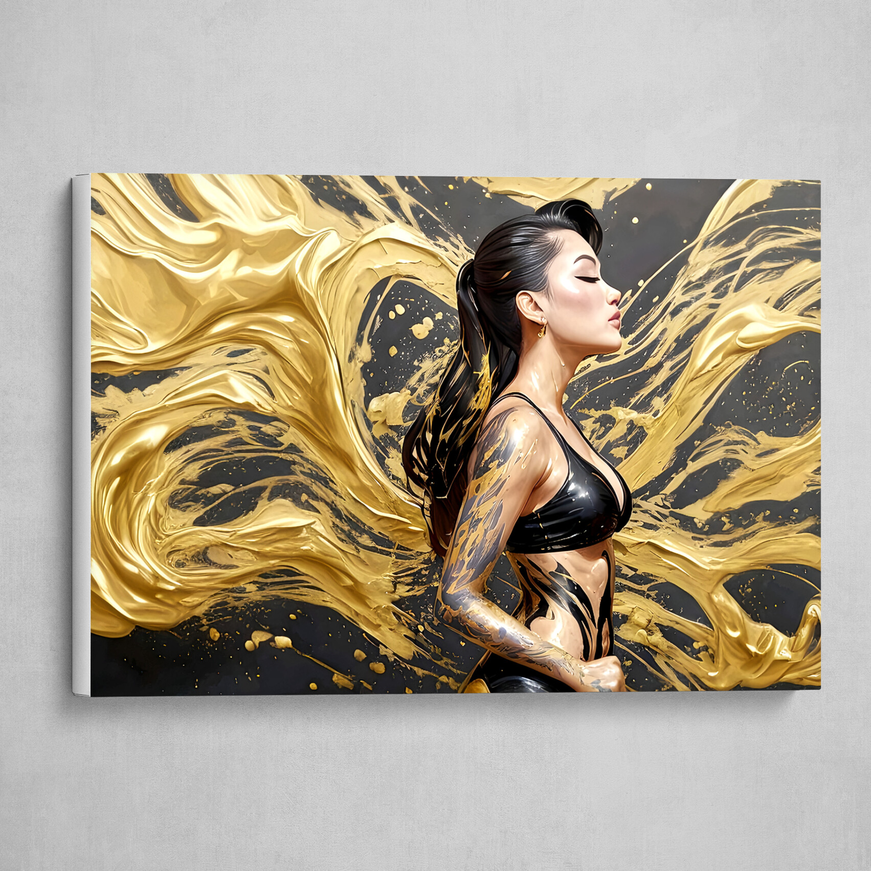 Black and Gold - Abstract body art 6