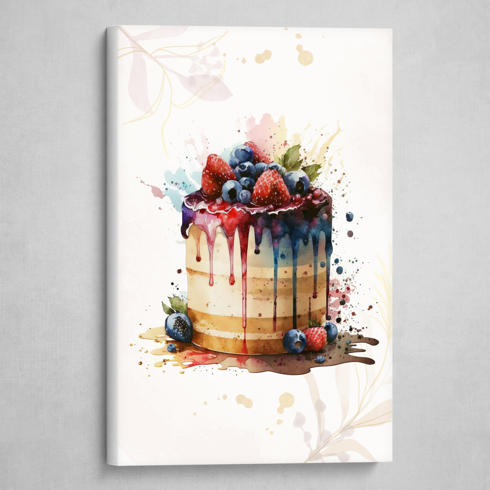 Hand Painted Watercolor Cake Vector Illustration Stock Illustration -  Download Image Now - Watercolor Painting, Dessert - Sweet Food, Cake -  iStock