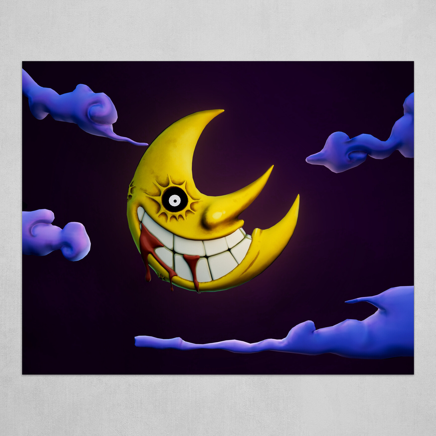 SOUL EATER MOON' Poster, picture, metal print, paint by Bi bo