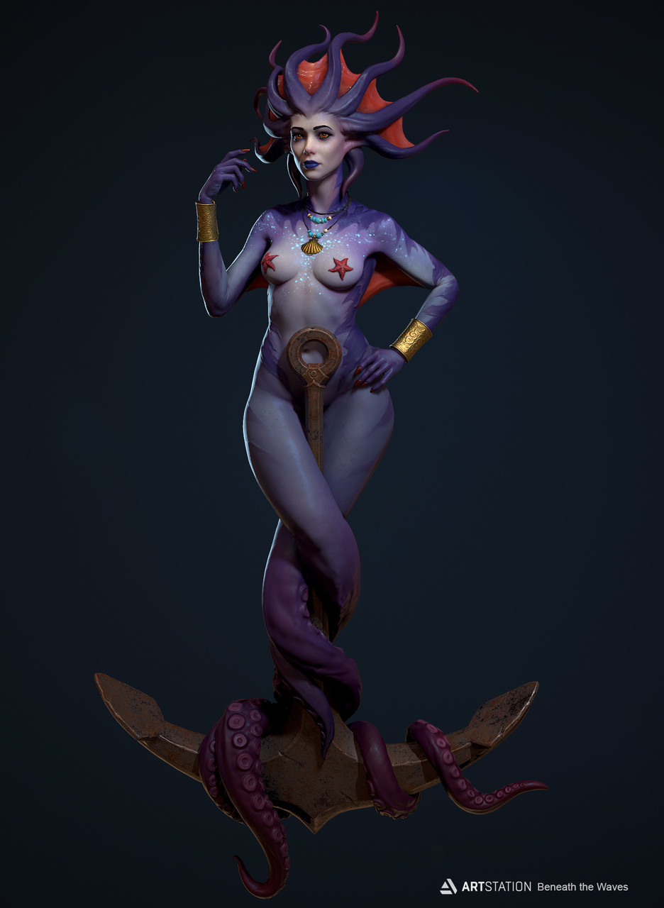 Honorable Mention, Beneath the Waves: Game Character Art (real-time)