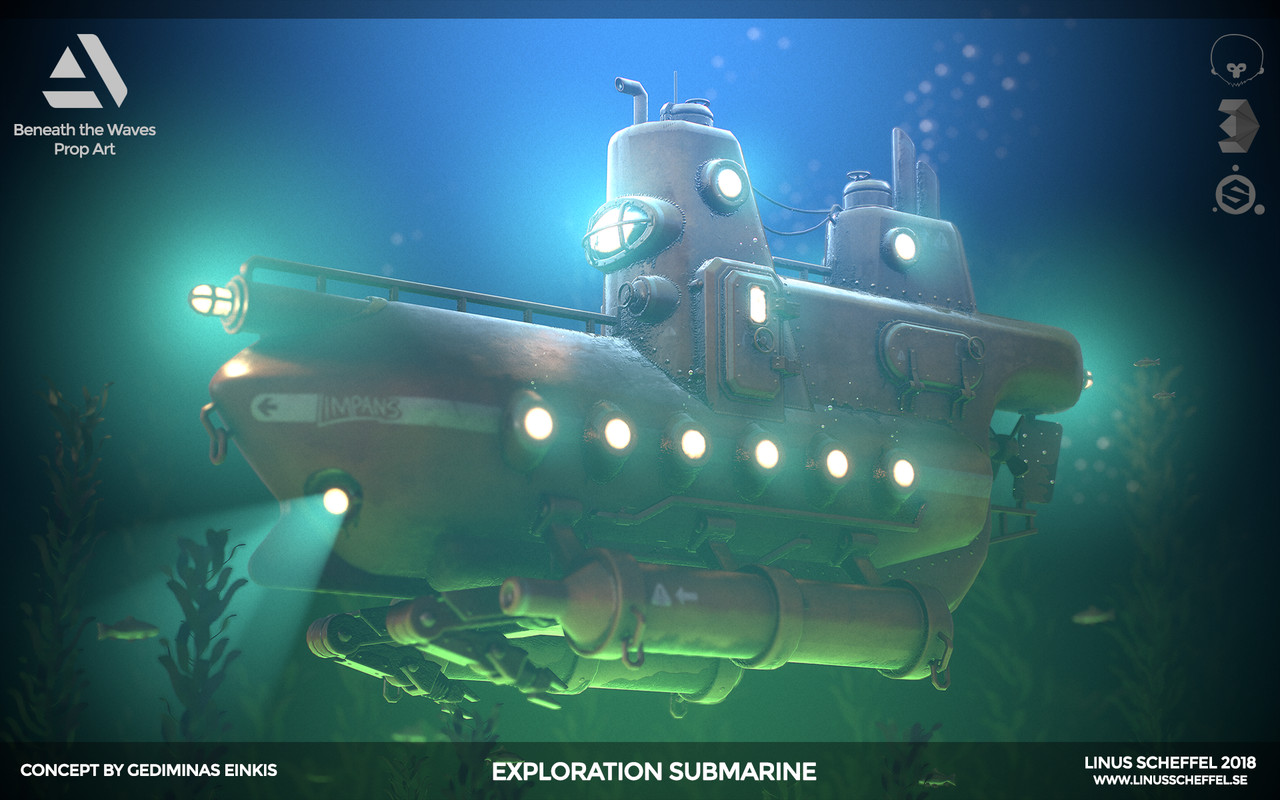 2nd Place, Beneath the Waves: Prop Art (rendered)