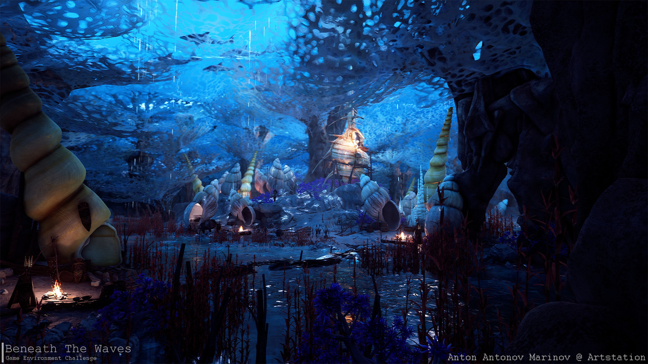 Honorable Mention, Beneath the Waves: Game Environment/Level Art