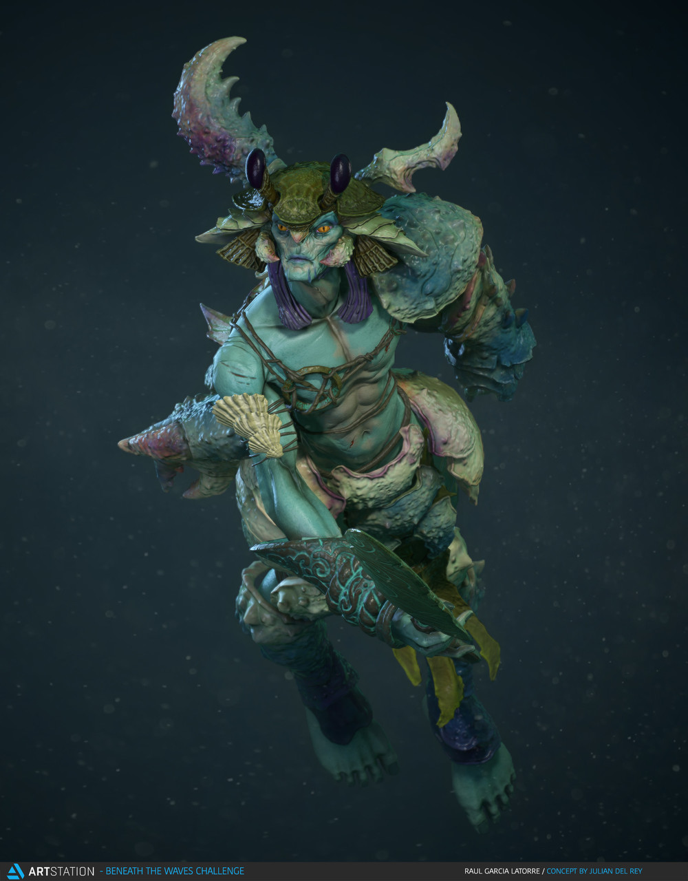 Honorable Mention, Beneath the Waves: Game Character Art (real-time)