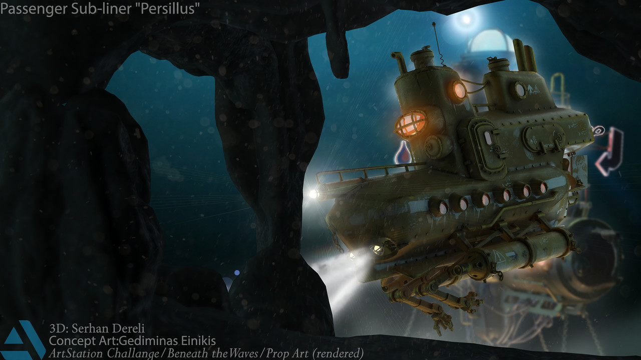 Honorable Mention, Beneath the Waves: Prop Art (rendered)