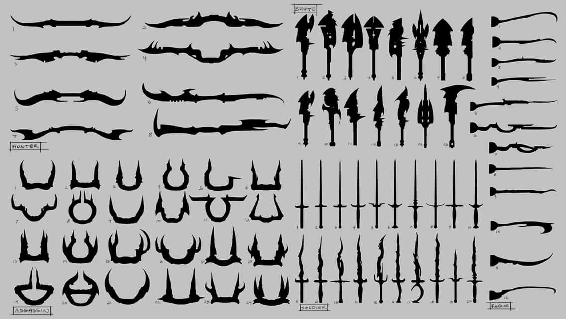 ArtStation - Weapon Silhouettes