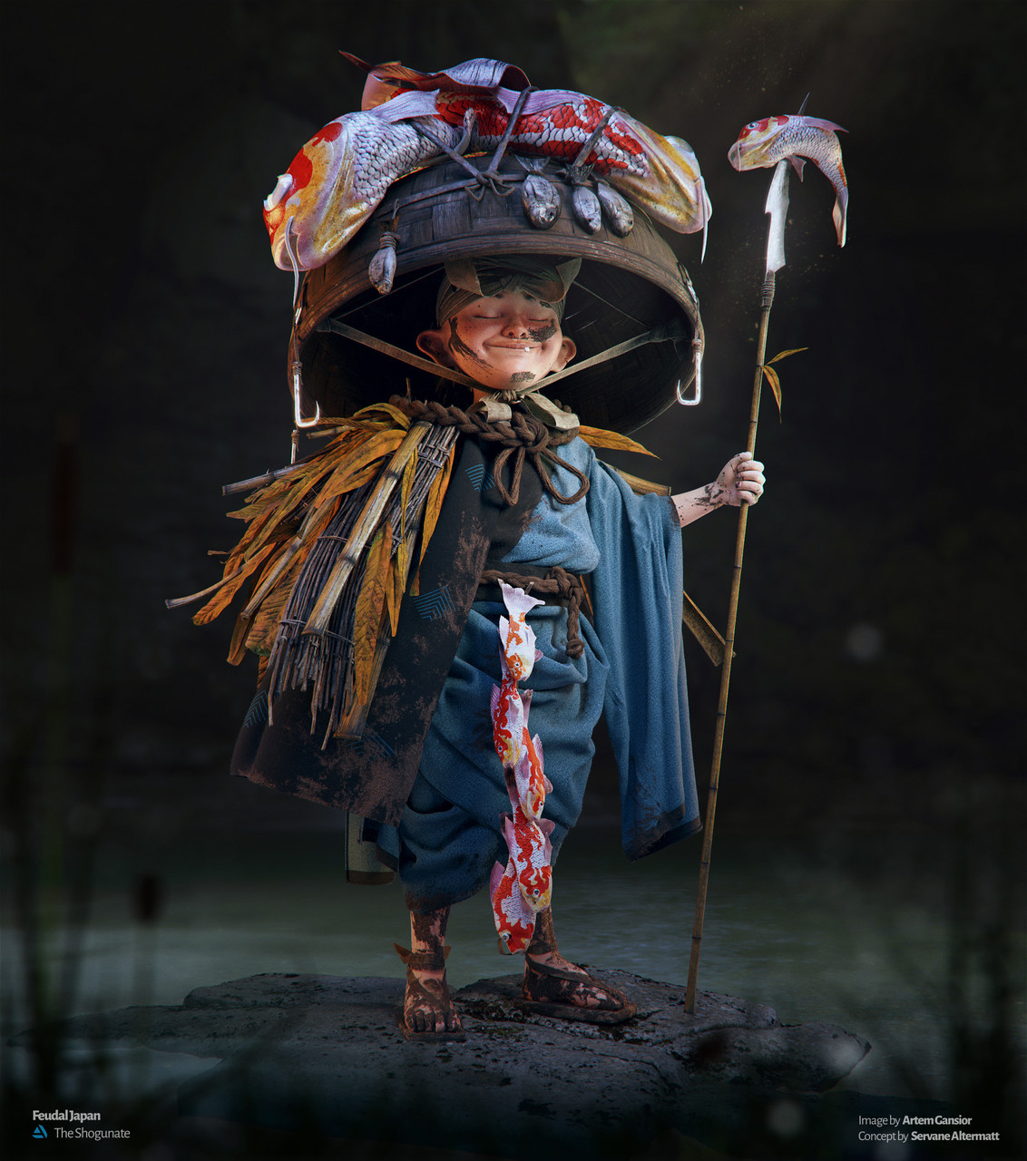 1st Place, Feudal Japan: The Shogunate: Film/VFX Character Art (rendered)