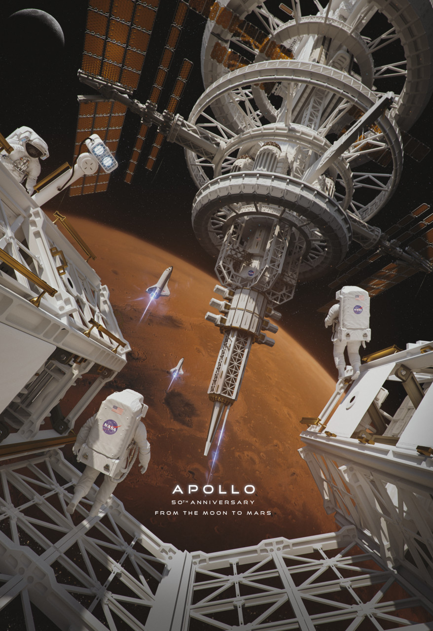 Honorable Mention, Adobe Dimension: From the Moon to Mars: Celebrating Apolloâ€™s 50th Anniversary