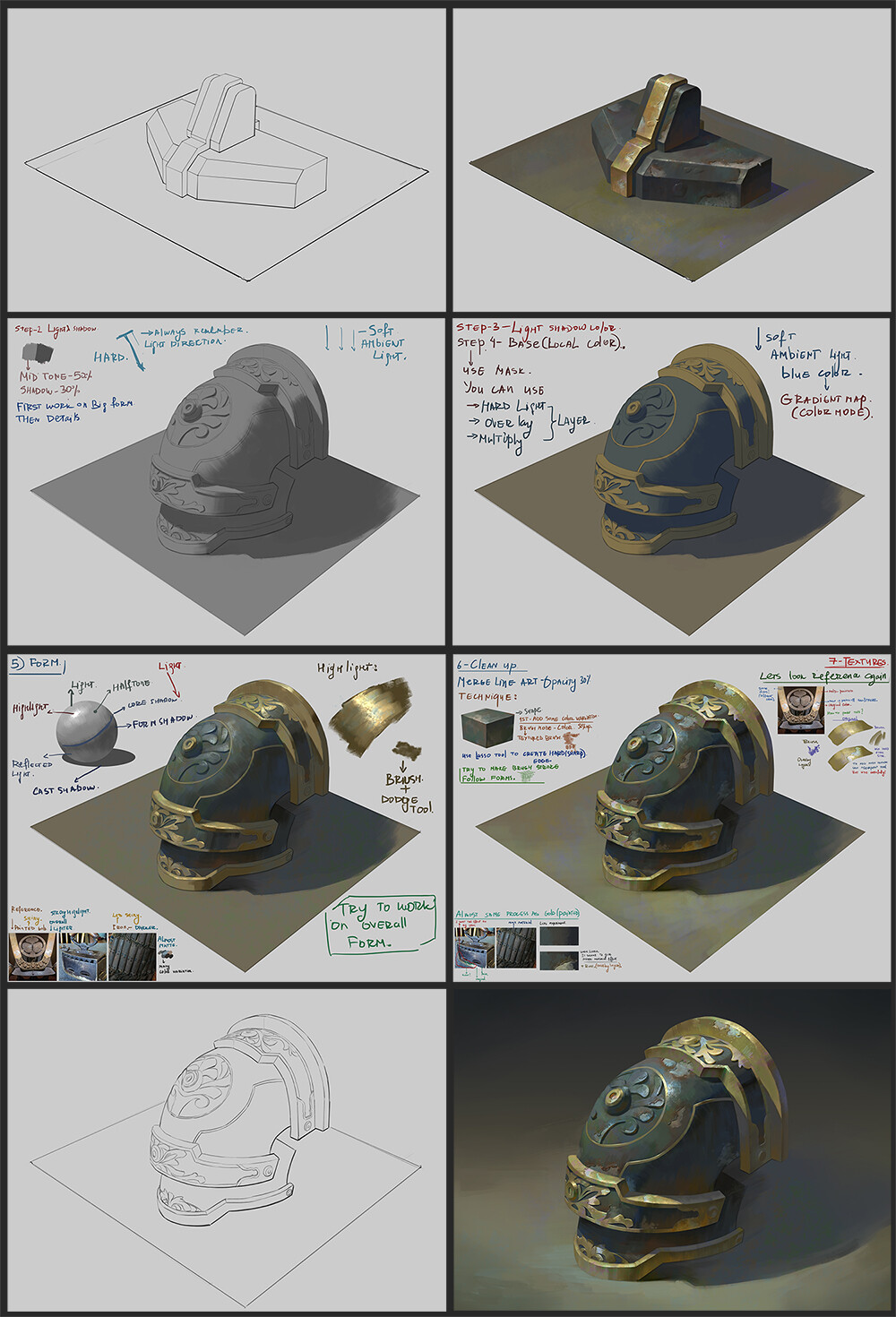 Artstation Naranbaatar Ganbold Rendering Painting Metal In