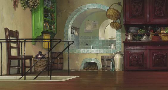 Artstation Nick Comeau Howl S Moving Castle Living Room Update 1