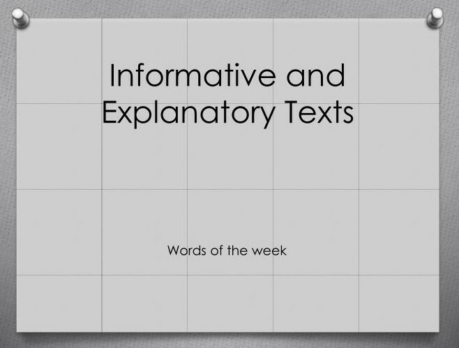 Understanding and Examples of Explanatory Texts