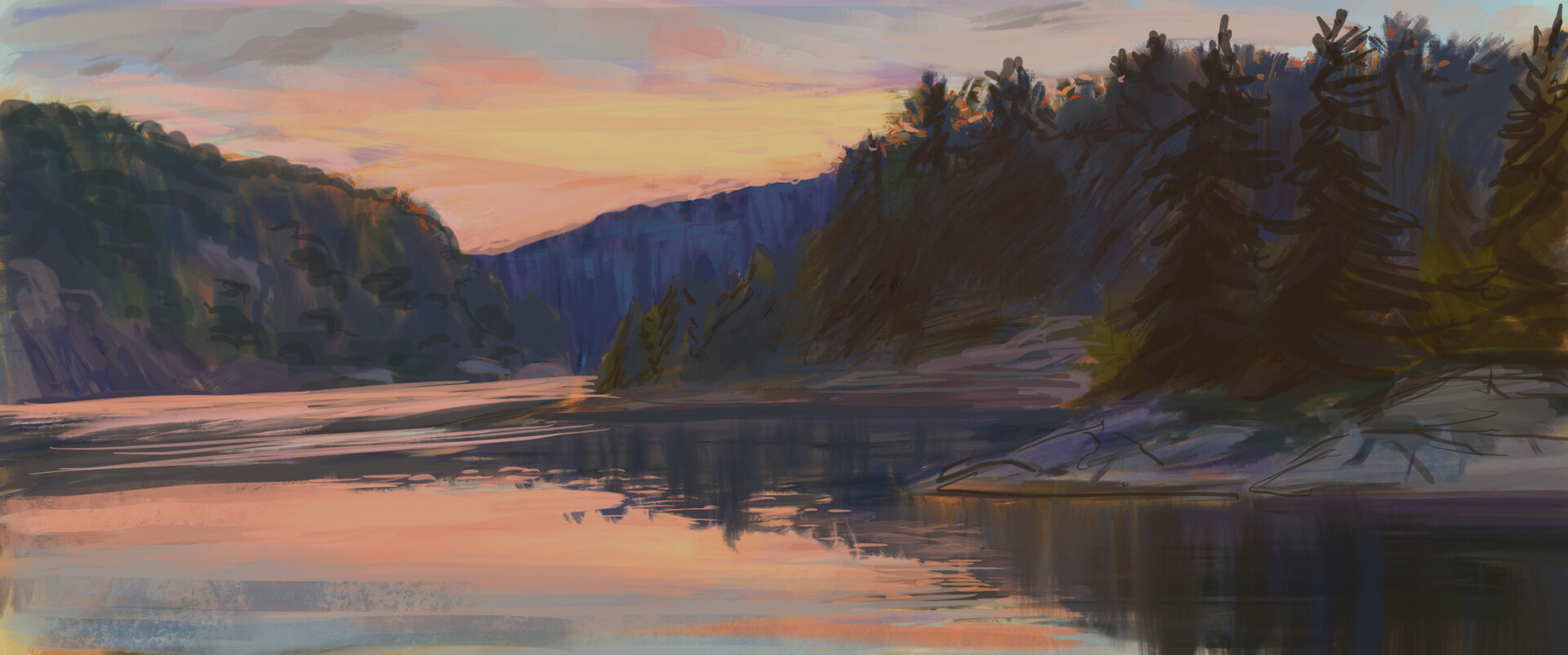 Artstation Stephen Noble Ipad Pro Plein Air Sketches 2019