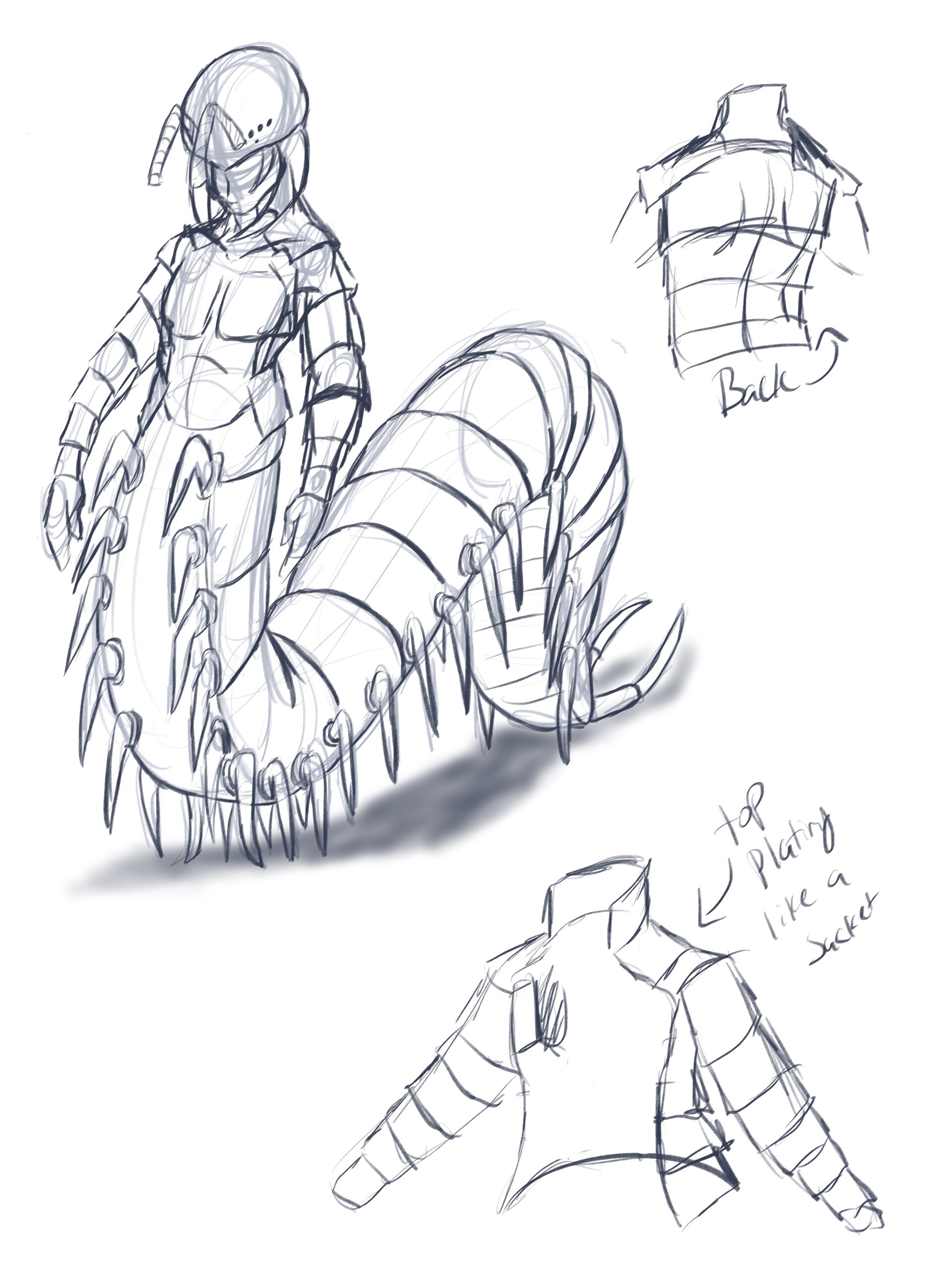 Artstation Brooke Artus Centipede Man Expressions this is a harder one to reference, given that faces are different sizes and shapes. artstation brooke artus centipede man