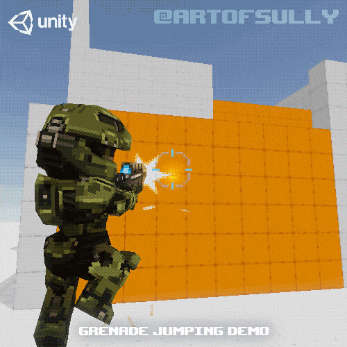 ArtStation [Halo Project WIP] Grenade Jumping Demo