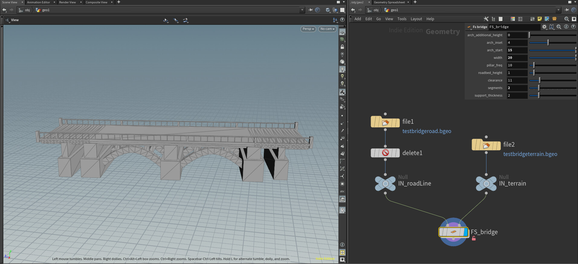 Nick Owens - Procedural Cities For Games Part 3: Arch Bridges in Houdini  and Unity