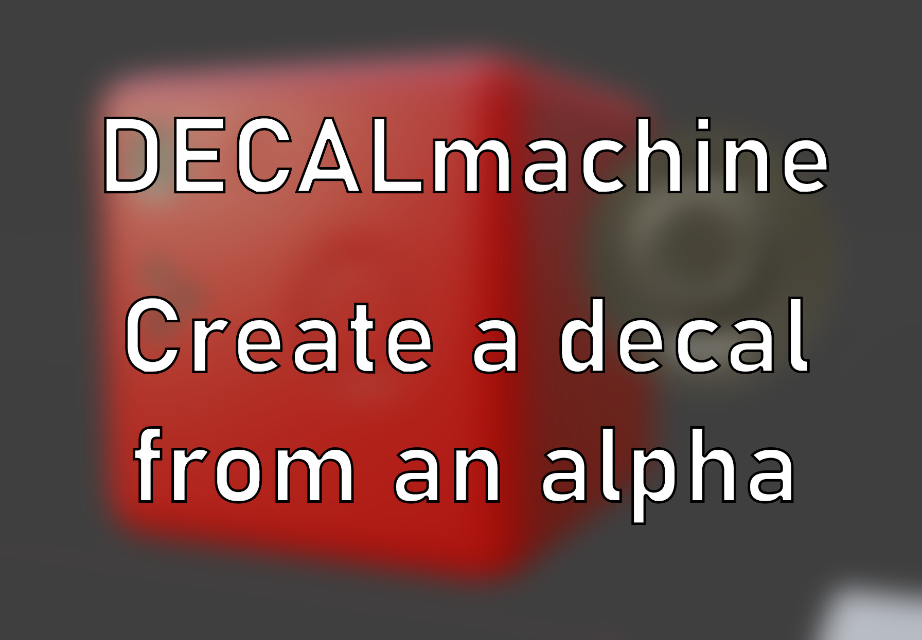 ArtStation Blender DECALmachine Create decals from alphas