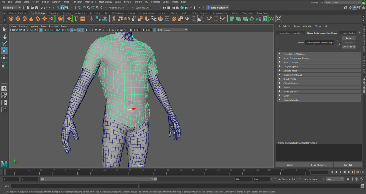 Artstation Sana Hussain Creating Clothes Using Base Mesh