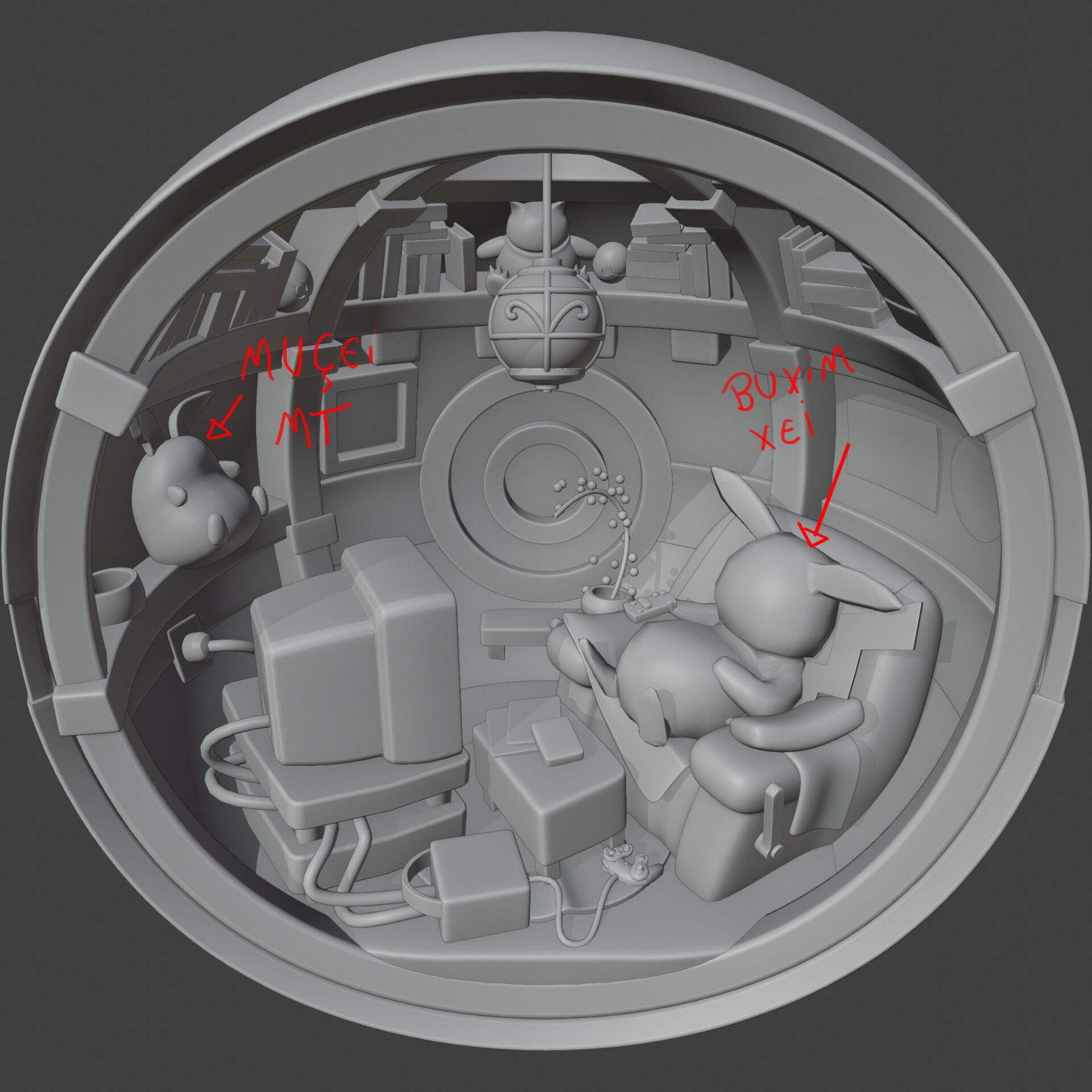 ArtStation - Pokemon inside the pokeball - Small and personal Project