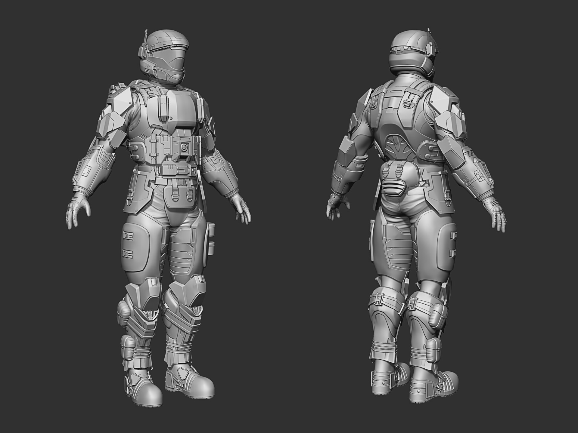 Artstation Lance L Archeveque Odst Wip 2 Halo Fan Art Project