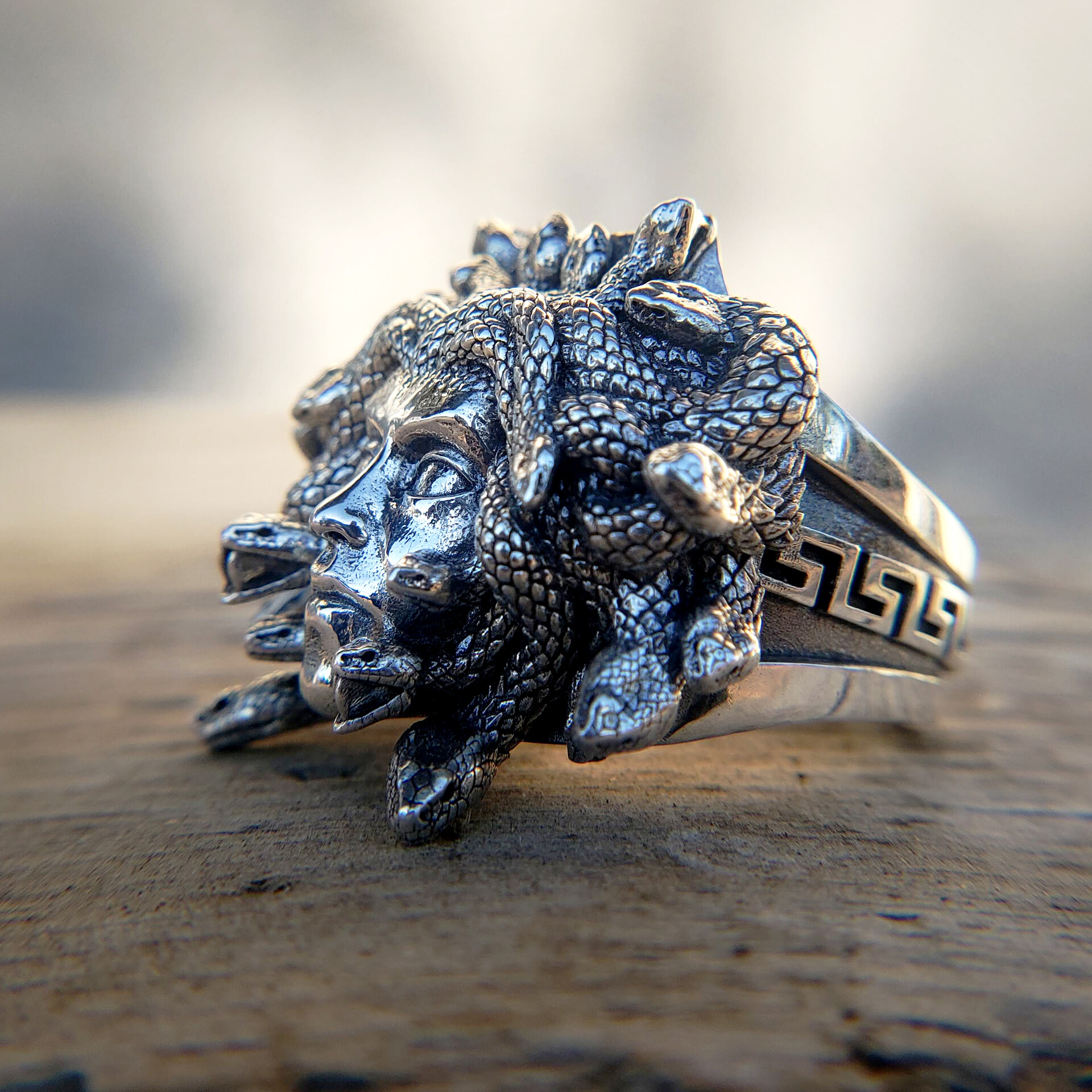 Medusa on sale ring silver