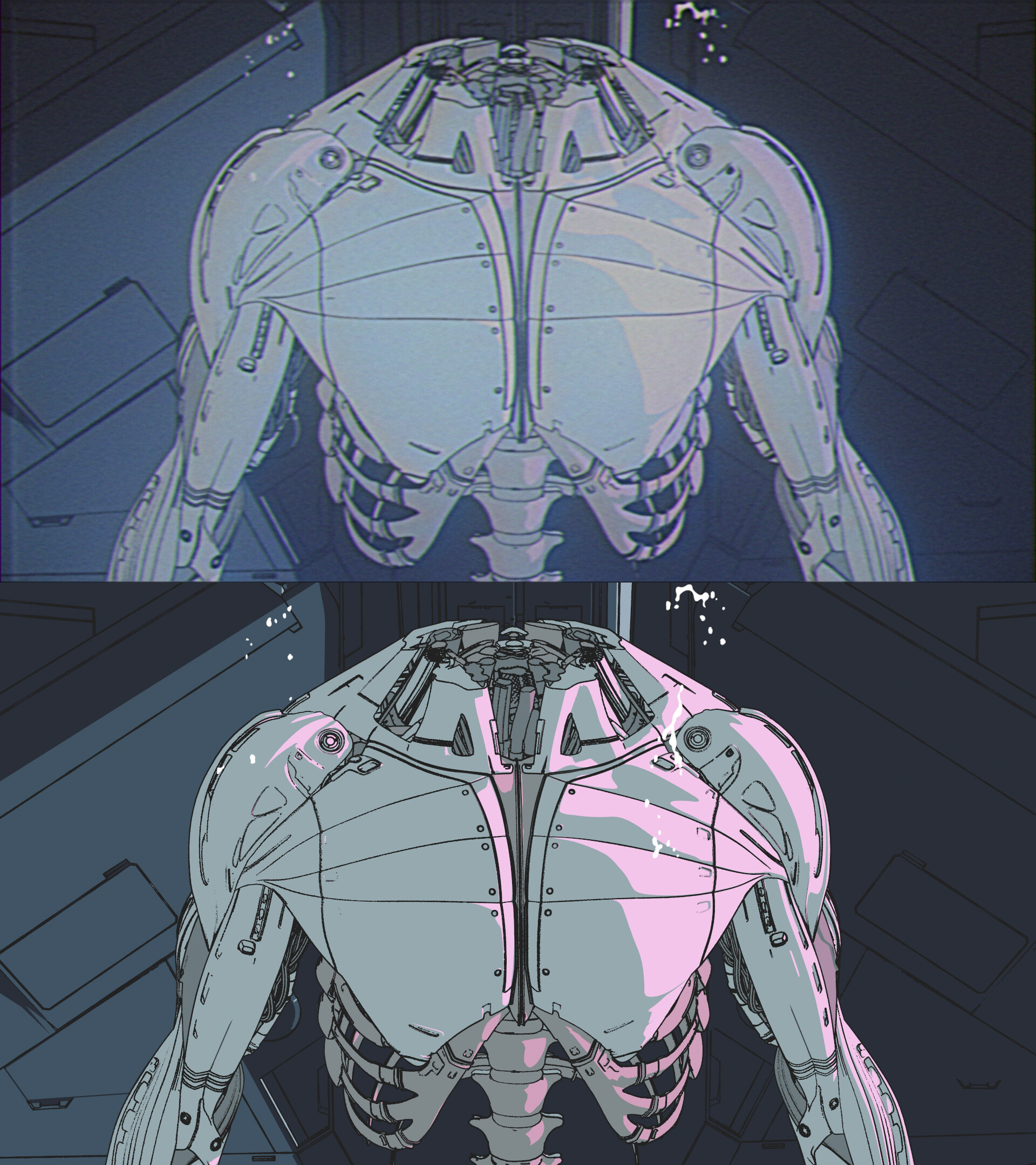 ArtStation Japanese 90's animation style using Arnold and AE.