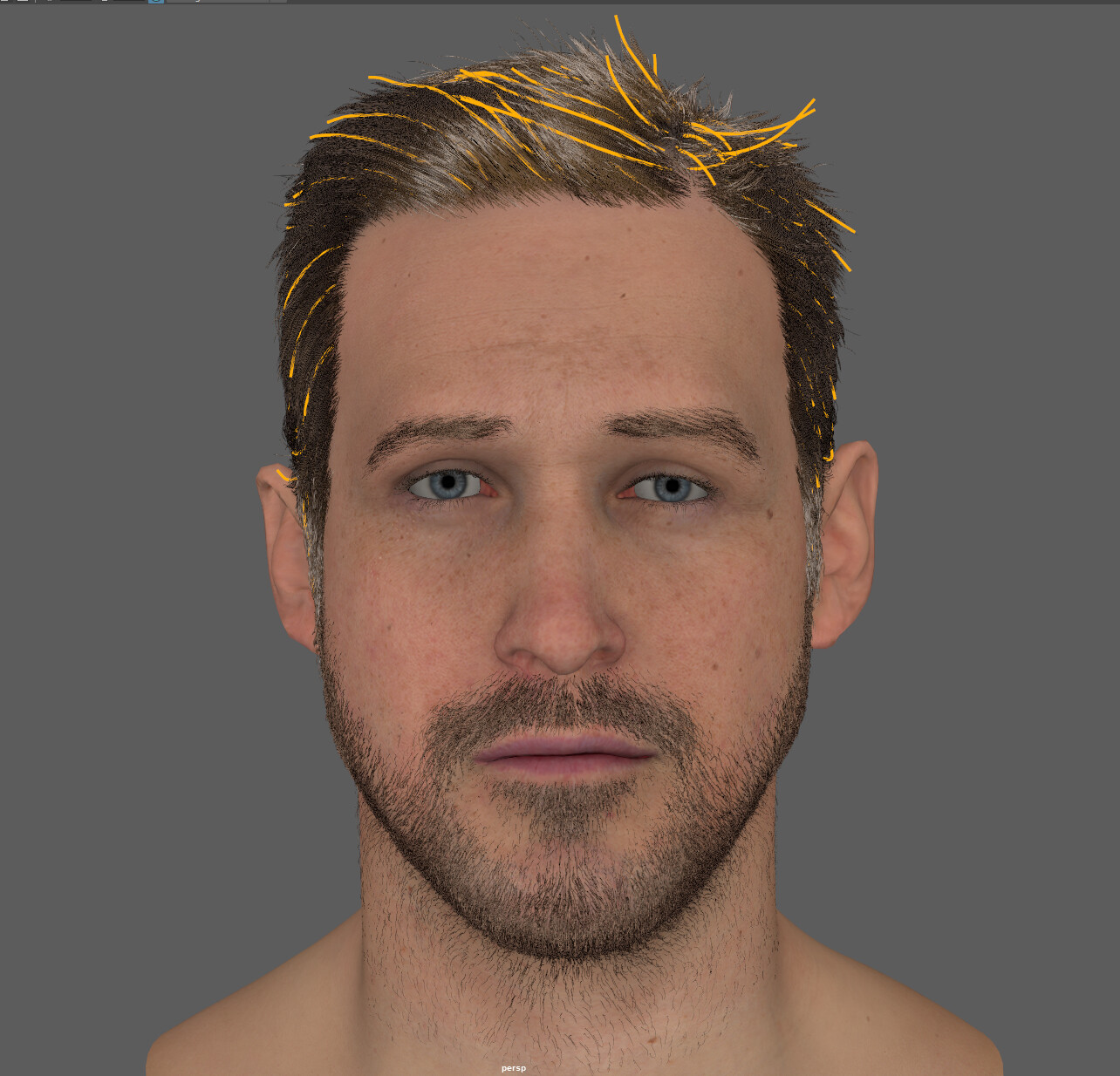 Artstation Ryan Gosling Xgen First Pass