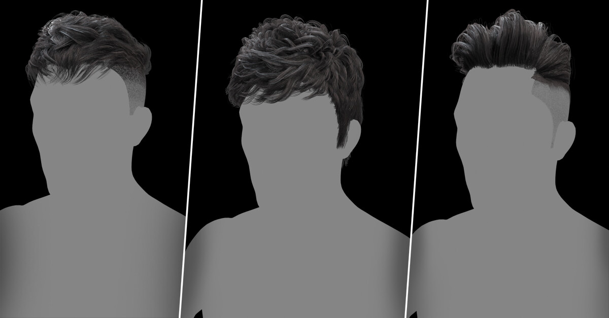 ArtStation - Realtime Hair Cards For Male ( News )