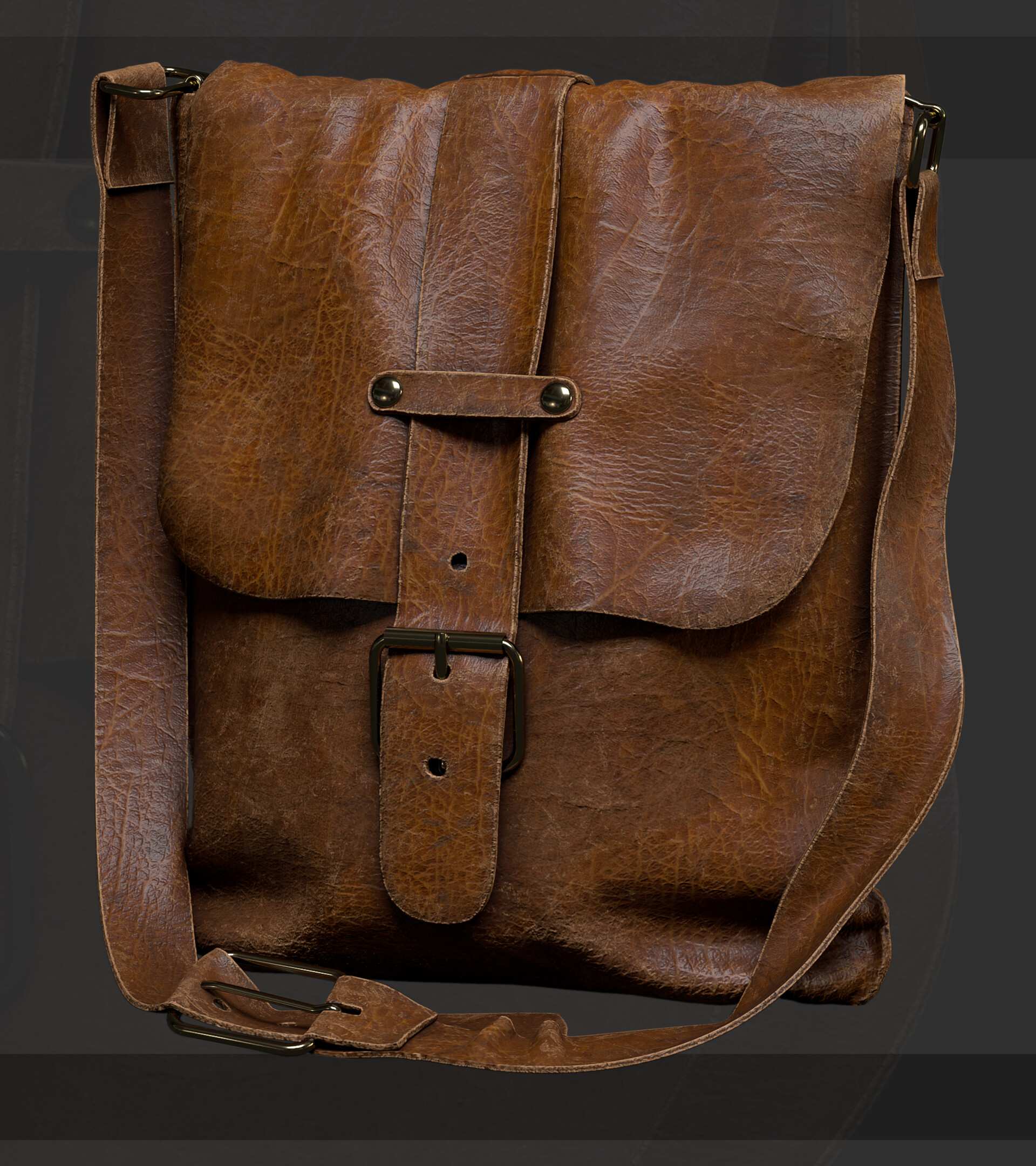 ArtStation - Vintage Leather Bag