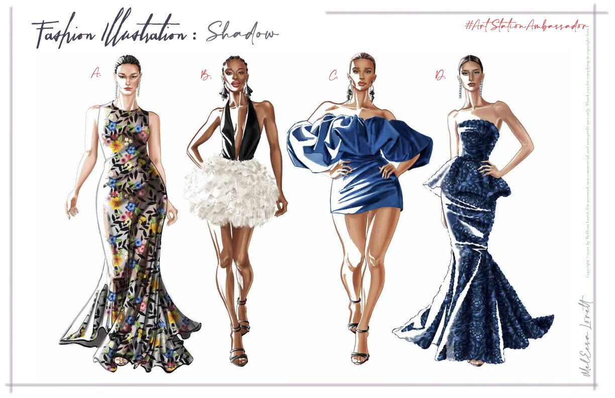 Realistic fashion illustration deals