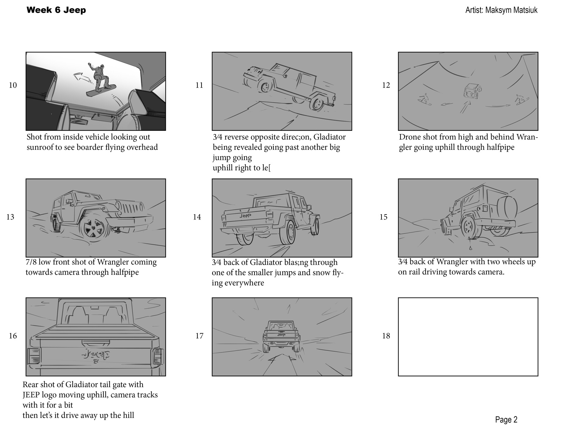 Forest Run Forever Portfolio Storyboarding