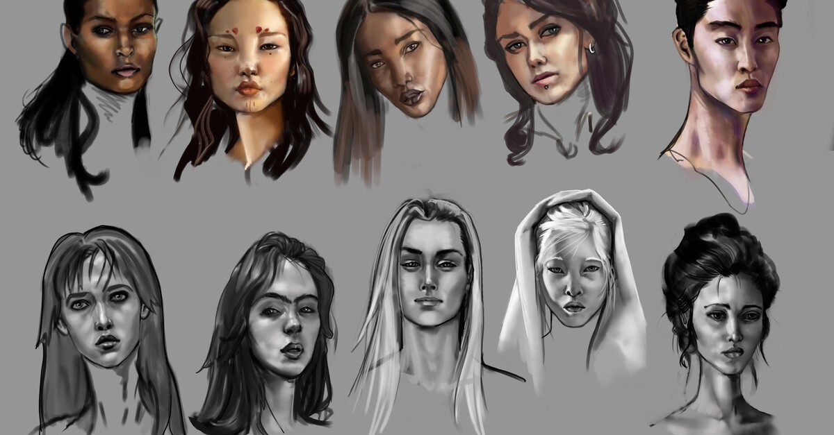 ArtStation - Studies of Facial form