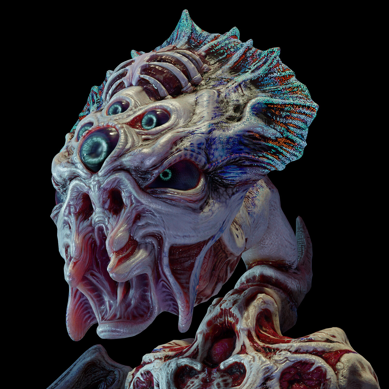 ArtStation - Forsaken Alien : Creature Project Breakdown