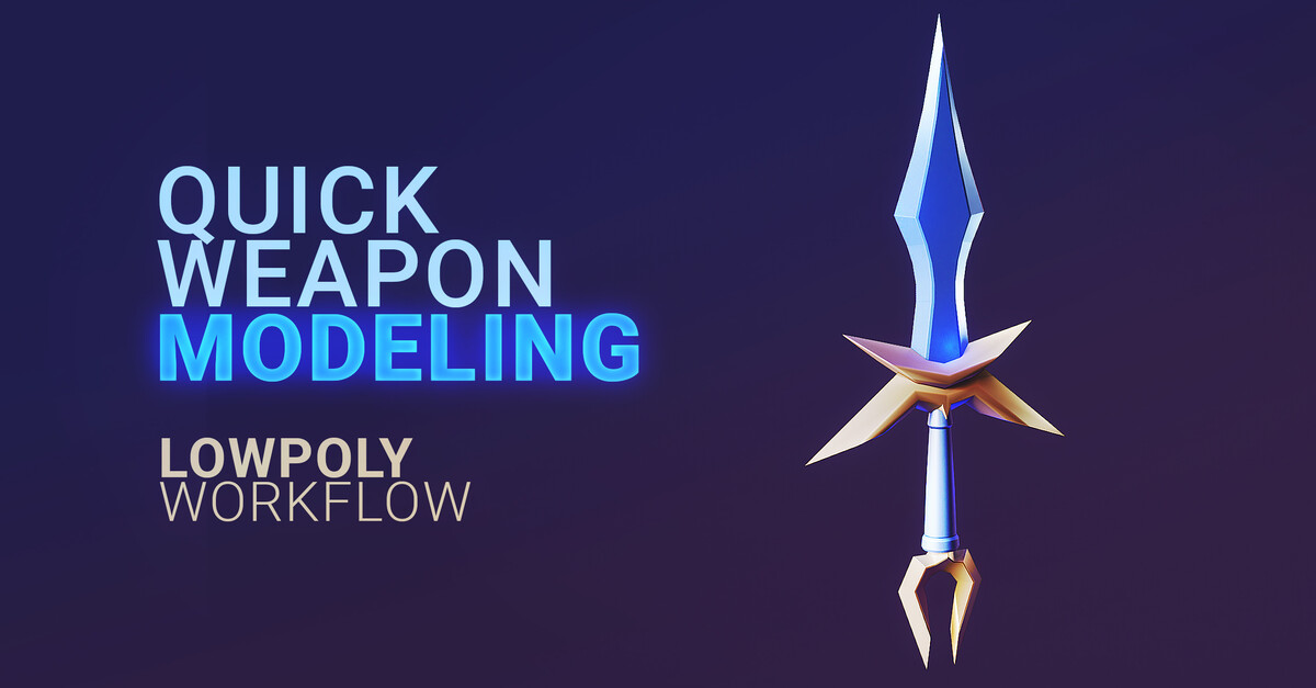 ArtStation - Modeling lowpoly dagger in Blender 3.0