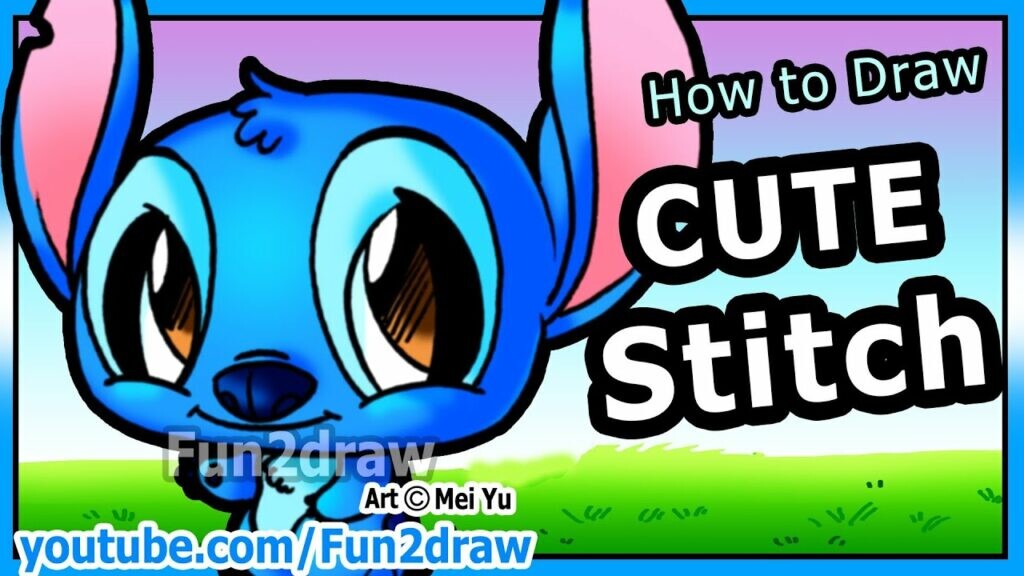 How to Draw Cartoon Characters Disney Stitch Fun2draw
