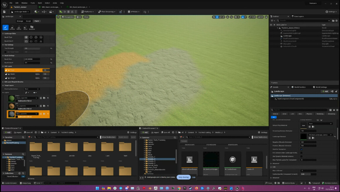 Liam Byrne - Basic Landscape Layer Material Setup in Unreal Engine 5