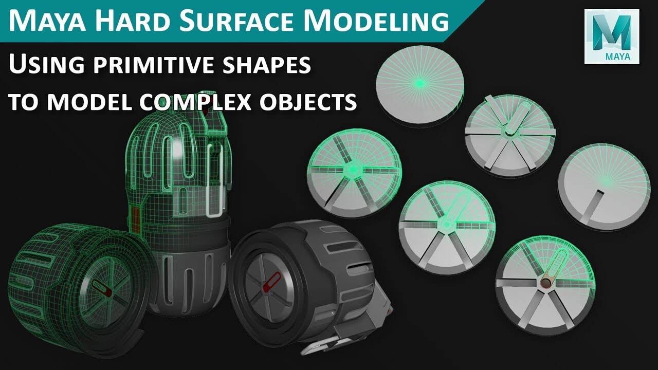 ArtStation Maya Hard Surface Modeling Complex Objects with Primitive Shapes
