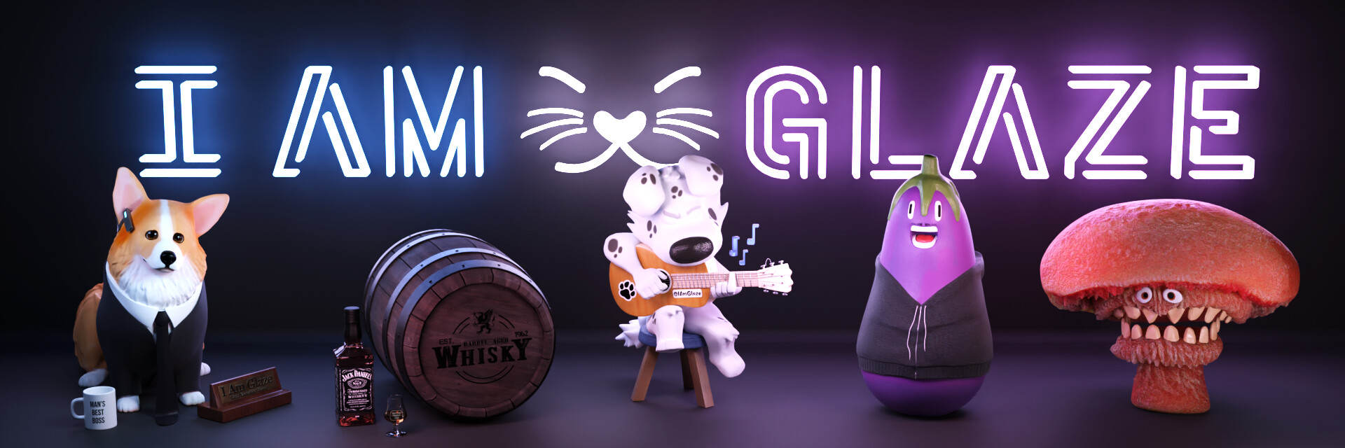 ArtStation banner for @glaze